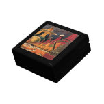 Vintage Science Fiction Futuristic City Flying Car Jewelry Box