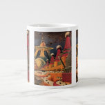 Vintage Science Fiction Futuristic City Flying Car Large Coffee Mug