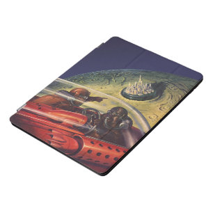Vintage Science Fiction, Futuristic City on Moon iPad Pro Cover