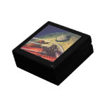 Vintage Science Fiction, Futuristic City on Moon Keepsake Box
