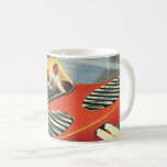 Vintage Science Fiction Futuristic Flying Car Coffee Mug