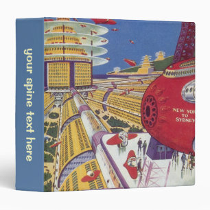 Vintage Science Fiction, Futuristic New York City Binder