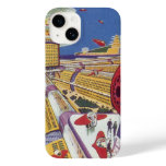 Vintage Science Fiction, Futuristic New York City Case-Mate iPhone 14 Case