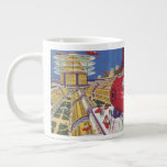 Vintage Science Fiction, Futuristic New York City Giant Coffee Mug