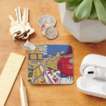 Vintage Science Fiction, Futuristic New York City Keychain
