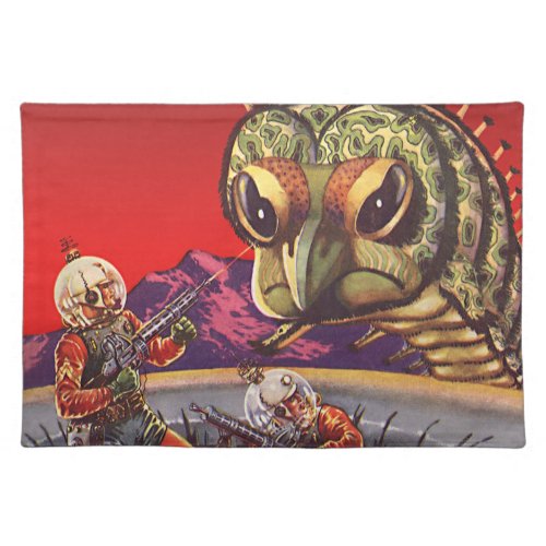 Vintage Science Fiction Giant Centipede Insect War Cloth Placemat