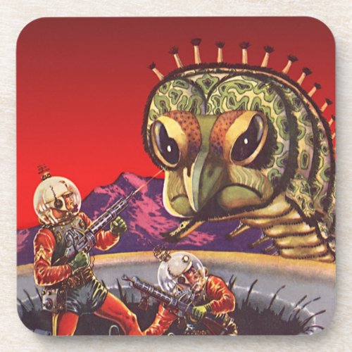 Vintage Science Fiction Giant Centipede Insect War Drink Coaster
