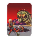 Vintage Science Fiction Giant Centipede Insect War Magnet