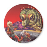 Vintage Science Fiction Giant Centipede Insect War Magnet