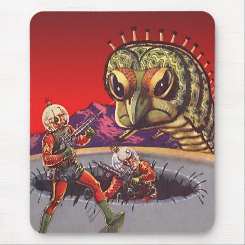 Vintage Science Fiction Giant Centipede Insect War Mouse Pad