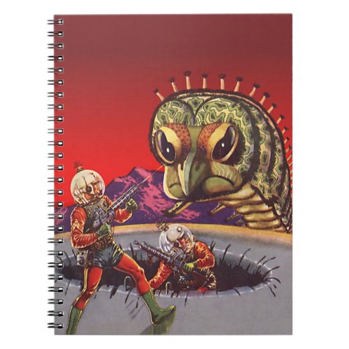 Vintage Science Fiction Giant Centipede Insect War Notebook