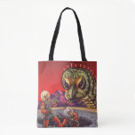 Vintage Science Fiction Giant Centipede Insect War Tote Bag