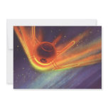 Vintage Science Fiction, Glowing Rocket in Space