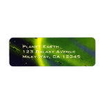 Vintage Science Fiction Green Planet w Spaceship Label