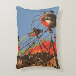 Vintage Science Fiction HG Wells War of the Worlds Accent Pillow