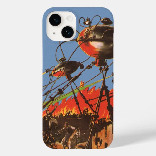 Vintage Science Fiction HG Wells War of the Worlds Case_Mate iPhone 14 Case