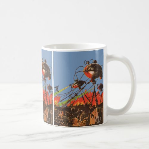 Vintage Science Fiction HG Wells War of the Worlds Coffee Mug