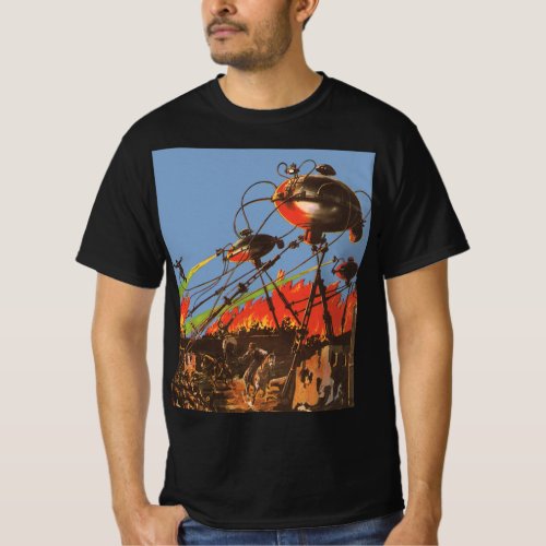 Vintage Science Fiction HG Wells War of the Worlds T_Shirt