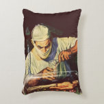 Vintage Science Fiction, Laboratory Mad Scientist Accent Pillow