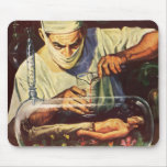 Vintage Science Fiction, Laboratory Mad Scientist Mouse Pad