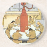 Vintage Science Fiction, Labratory Scientists Eat Coaster