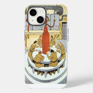 Vintage Science Fiction, Labratory Scientists Eat iPhone 14 Case