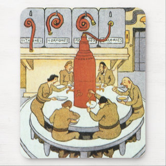 Vintage Science Fiction, Labratory Scientists Eat Mouse Pad