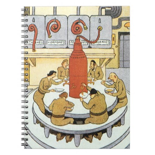 Vintage Science Fiction Labratory Scientists Eat Notebook