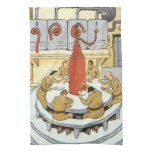 Vintage Science Fiction, Labratory Scientists Eat Towel