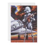 Vintage Science Fiction Military Robot Soldiers