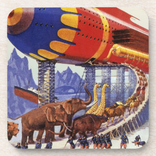 Vintage Science Fiction, Noah's Ark Wild Animals Beverage Coaster