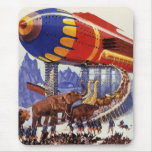 Vintage Science Fiction, Noah's Ark Wild Animals Mouse Pad