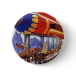 Vintage Science Fiction, Noah's Ark Wild Animals Pinback Button