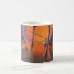 Vintage Science Fiction, Orange Sun and Aliens Coffee Mug