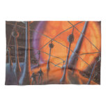 Vintage Science Fiction, Orange Sun and Aliens Towel