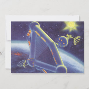 Vintage Science Fiction Orbiting Space Station