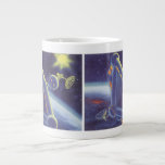 Vintage Science Fiction Orbiting Space Station Large Coffee Mug