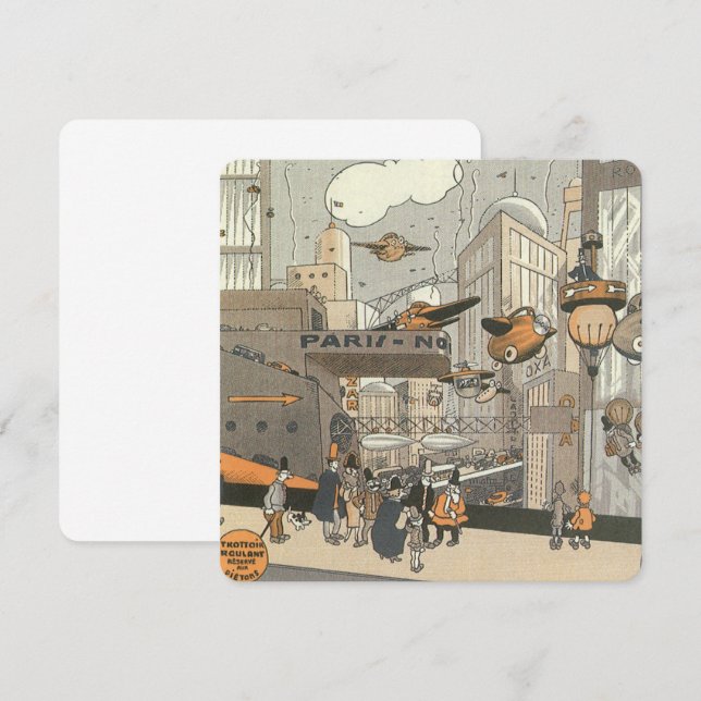 Vintage Science Fiction, Paris, France Invitation (Front/Back)