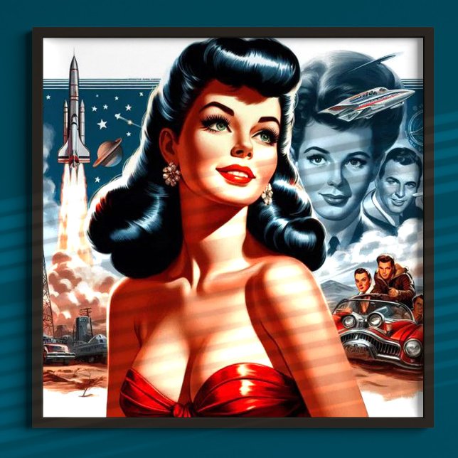 Vintage Science Fiction Pin-up Poster (Creator Uploaded)