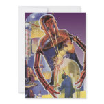 Vintage Science Fiction Robot with Laser Beam Eyes
