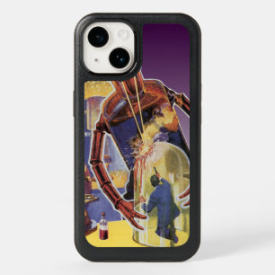 Vintage Science Fiction Robot with Laser Beam Eyes OtterBox iPhone 14 Case