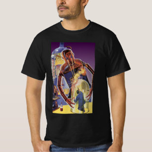 Vintage Science Fiction Robot with Laser Beam Eyes T-Shirt