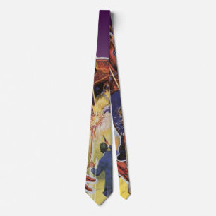 Vintage Science Fiction Robot with Laser Beam Eyes Tie