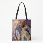 Vintage Science Fiction Robot with Laser Beam Eyes Tote Bag