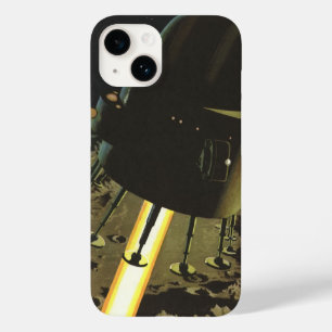Vintage Science Fiction, Rocket Landing on Moon Case-Mate iPhone 14 Case