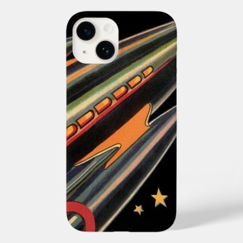 Vintage Science Fiction Rocket Ship by Space Stars Case_Mate iPhone 14 Case