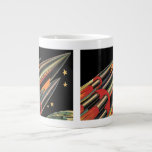 Vintage Science Fiction Rocket Ship by Space Stars Giant Coffee Mug