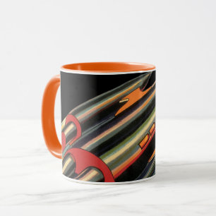 Vintage Science Fiction Rocket Ship by Space Stars Mug
