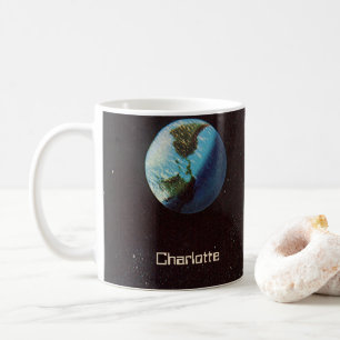 Vintage Science Fiction, Rocket Ship Over the Moon Coffee Mug