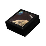 Vintage Science Fiction, Rocket Ship Over the Moon Gift Box